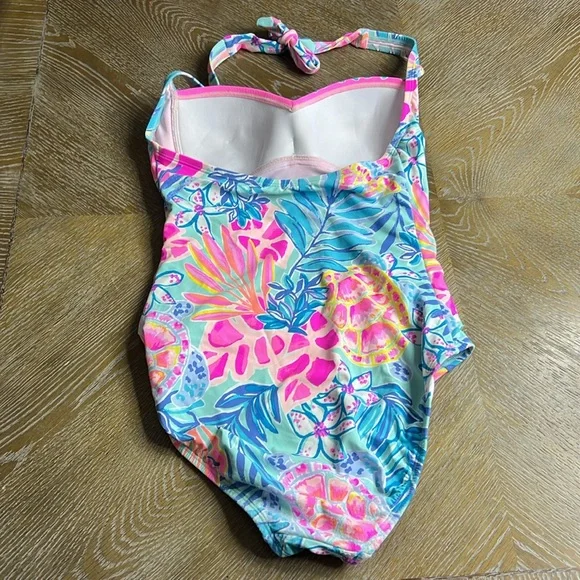 LILLY PULITZER Kolka One Piece Sea Glass Aqua L76056 Women's Swimsuit 2 - Picture 12 of 14
